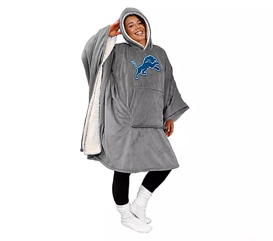 Licensed 60" x 80" Wearable Hooded Blanket with Logo Patch