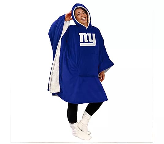 Licensed 60" x 80" Wearable Hooded Blanket with Logo Patch